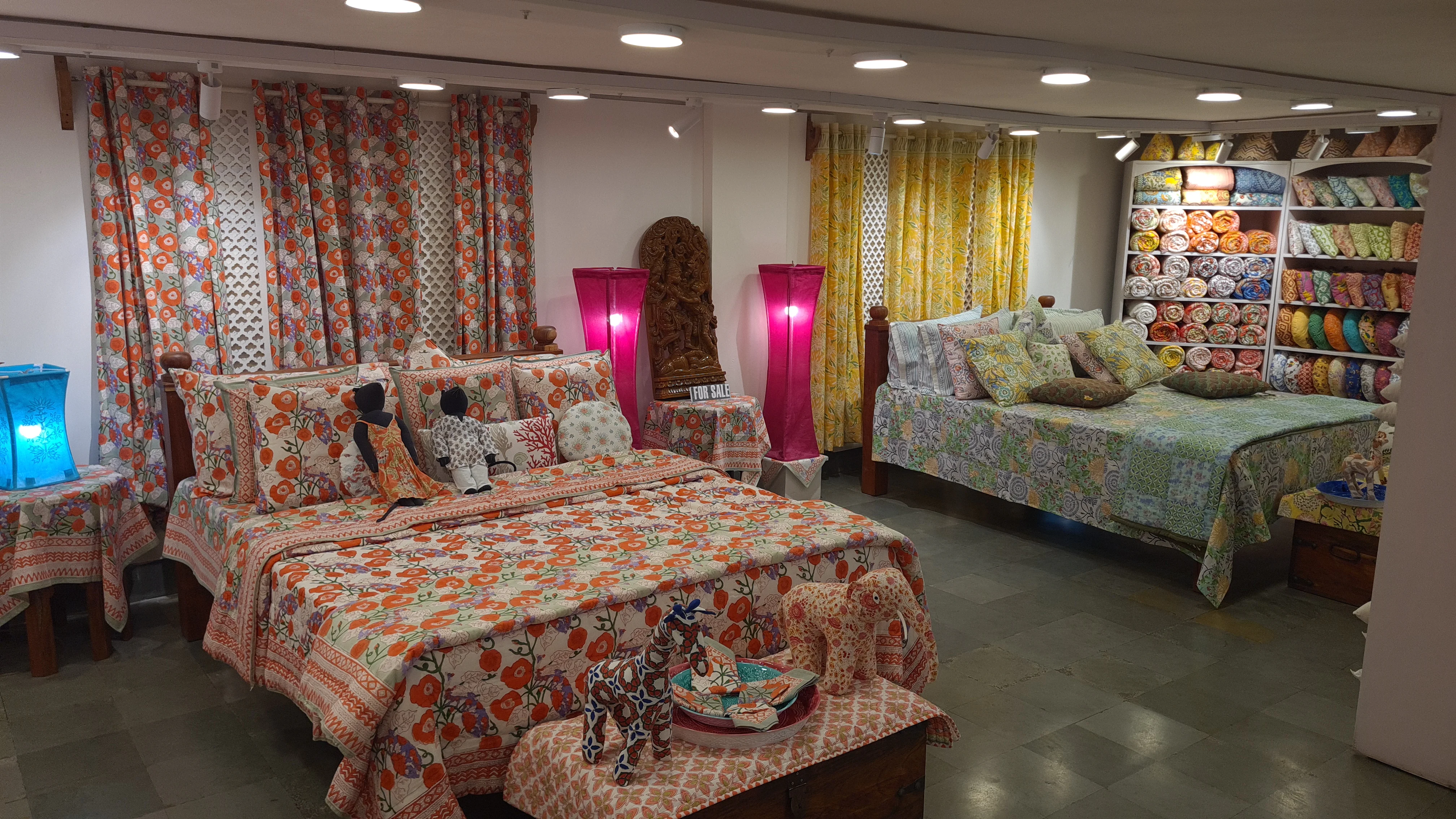 Buy Hand Block Printed Home Furnishings Online | Soma Shop